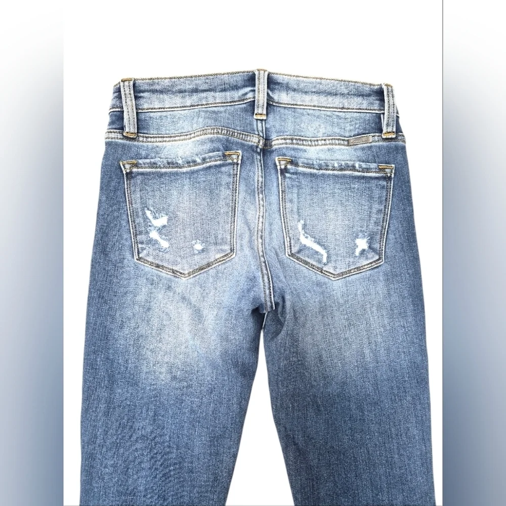 KanCan Midrise Distressed Raw Hem Ankle Jeans Size 5/26 - Picture 5 of 8